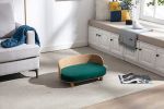 Scandinavian style Elevated Dog Bed Pet Sofa With Solid Wood legs and Bent Back,