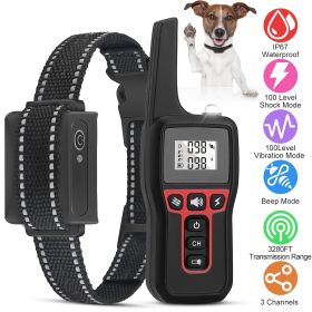3280ft Remote Dog Training Collar, IP67 Waterproof with Beep, Vibration & Electric Shock
