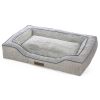 Large Plush Bolstered Dog Mattress – Perfect for Dogs Up to 70 lbs