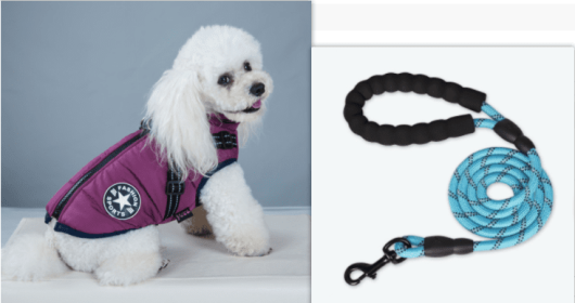 Waterproof Dog Clothes Winter Dog Coat With Harness Warm Pet Clothing Big Dog Jacket Chihuahua Labrador Coat Costume (Option: Purple-2XL)